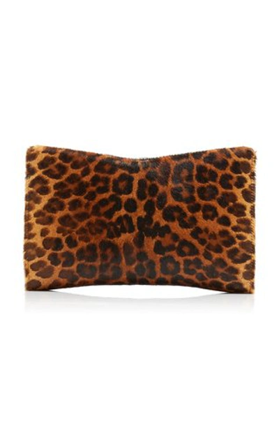 Shop Jimmy Choo Venus Crystal-embellished Leopard-print Ponyhair Clutch In Animal