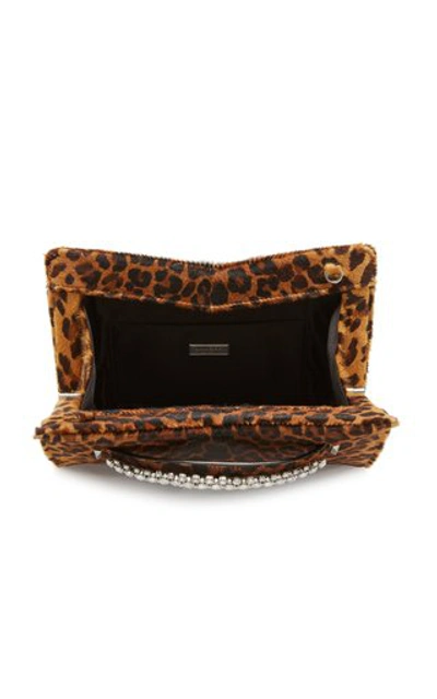 Shop Jimmy Choo Venus Crystal-embellished Leopard-print Ponyhair Clutch In Animal