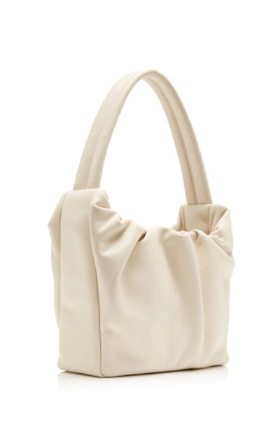 Shop Staud Felix Leather Top Handle Bag In White