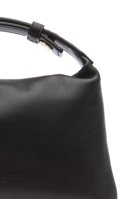 Shop Simon Miller Puffin Mini Leather Top Handle Bag In Black