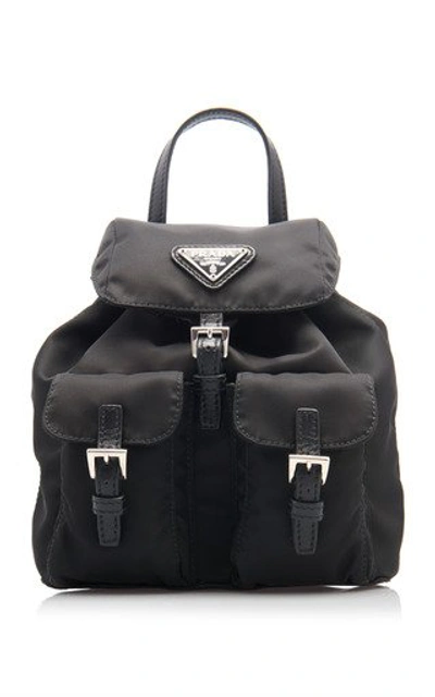Shop Prada Nylon Mini Backpack In Black