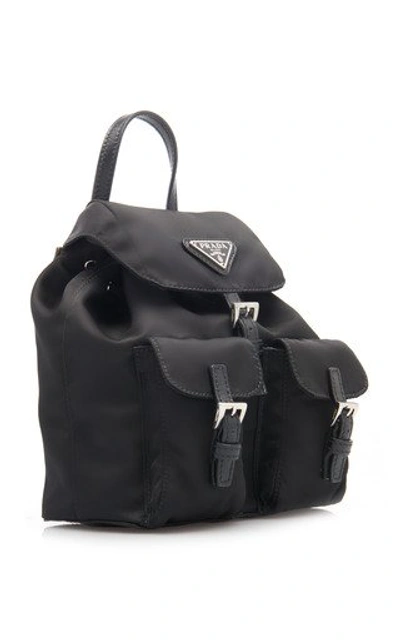 Shop Prada Nylon Mini Backpack In Black