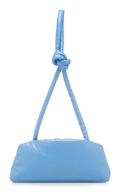 Shop Kassl Oil Slender Padded Nylon Shoulder Bag In Blue