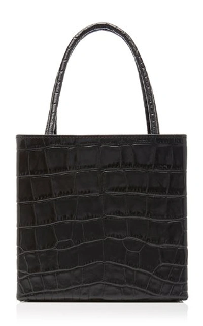 Shop Chylak Croc-effect Leather Tote In Black