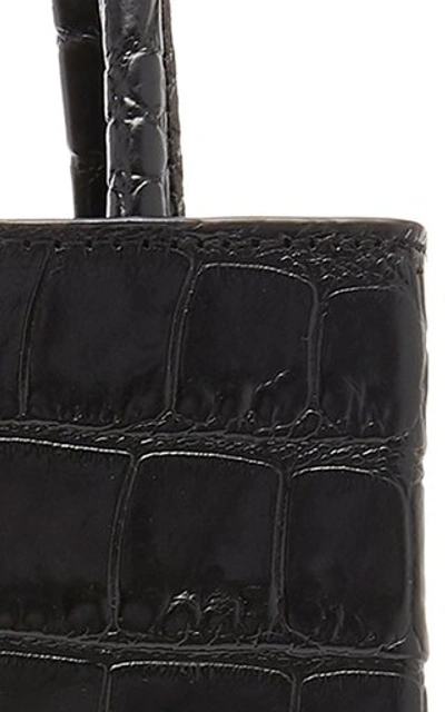 Shop Chylak Croc-effect Leather Tote In Black