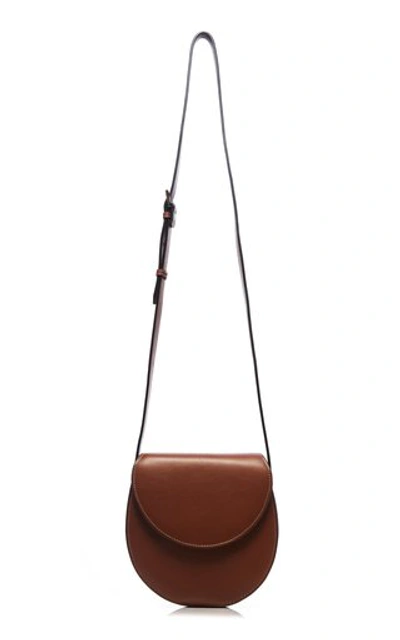 Shop Hunting Season Nappa Leather Saddle Crossbody Bag In Brown