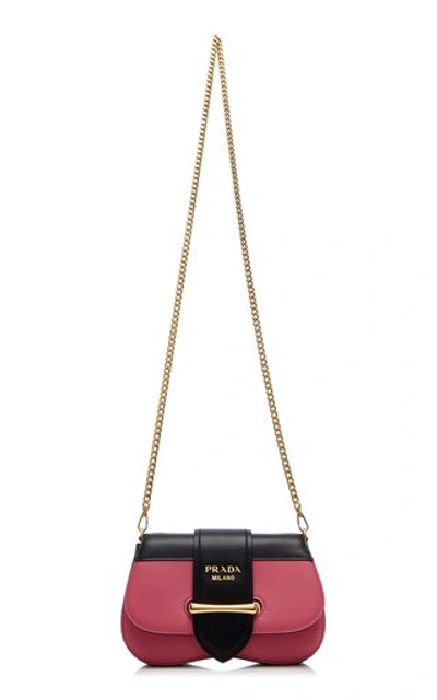 Shop Prada Sidonie Two-tone Leather Belt Bag In Pink