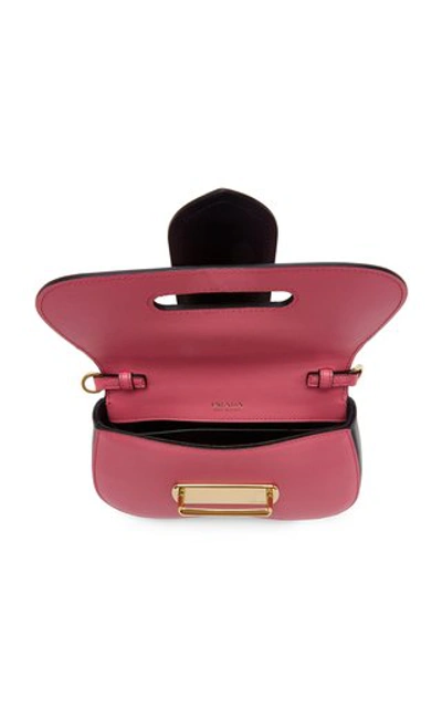 Shop Prada Sidonie Two-tone Leather Belt Bag In Pink