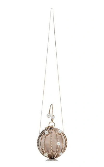 Shop Rosantica Mini Sasha Crystal Sphere Top Handle Bag In Gold
