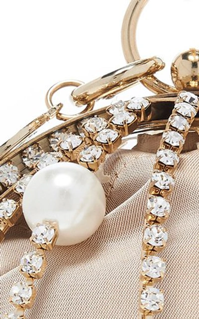 Shop Rosantica Mini Sasha Crystal Sphere Top Handle Bag In Gold
