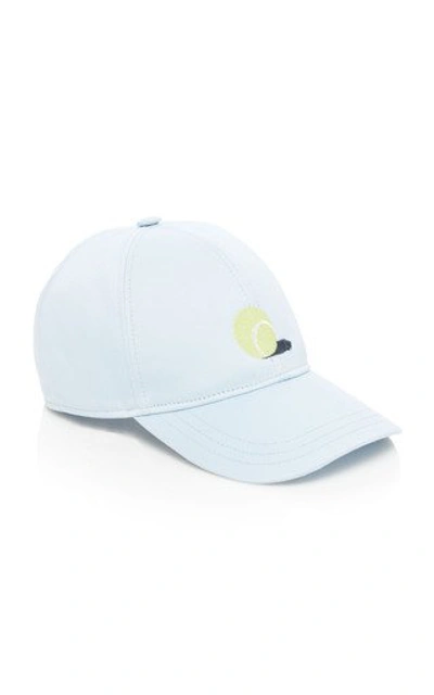 Shop Thom Browne Embroidered Cotton Baseball Hat In Blue