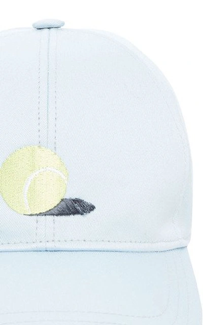 Shop Thom Browne Embroidered Cotton Baseball Hat In Blue