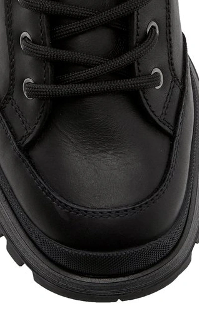 Shop Prada Montagna Ankle Boots In Black