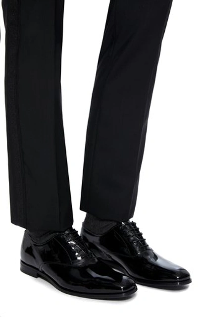 Shop Prada Patent Leather Tuxedo Shoes In Black