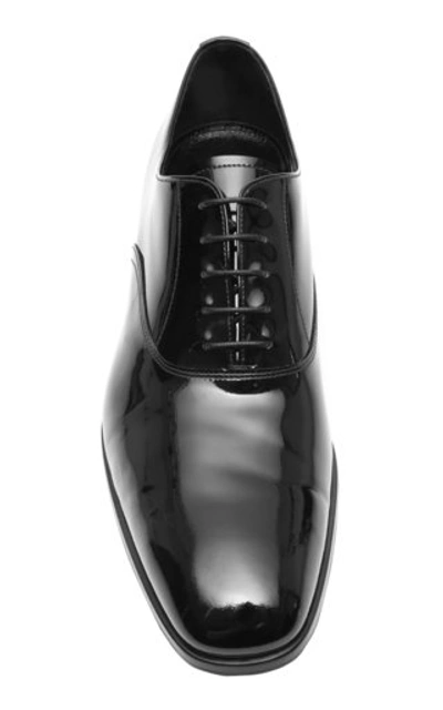 Shop Prada Patent Leather Tuxedo Shoes In Black