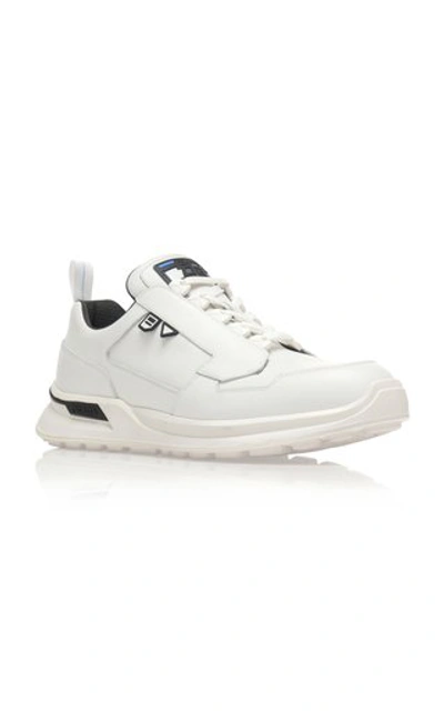 Shop Prada Lace-up White Work Sneakers
