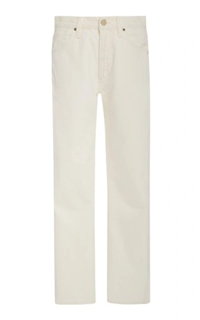 Shop Goldsign The Benefit Pearl High-rise Jeans In White