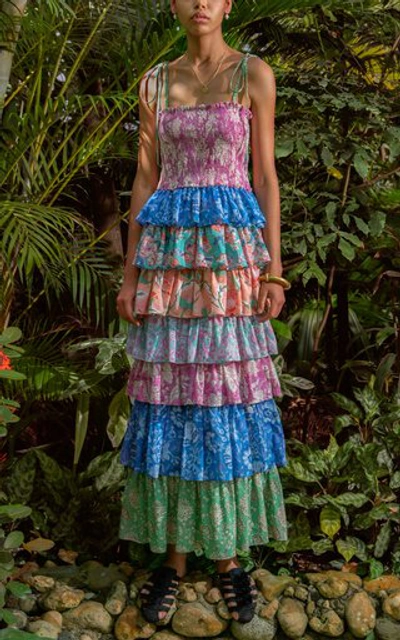 Shop Alix Of Bohemia Women's Sweet Jane Tiered Cotton Dress In Multi