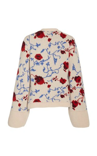 Shop Khaite Women's Scarlet Jacquard Knit Cardigan In Floral