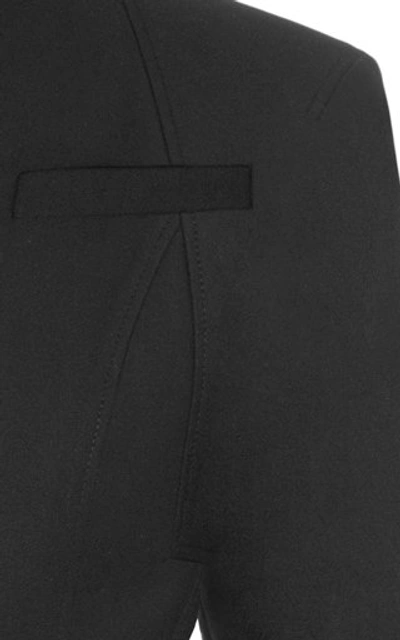 Shop Aleksandre Akhalkatsishvili Women's Crepe Cropped Blazer In Black