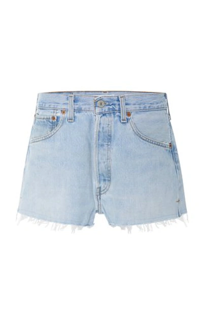 Shop Re/done Vintage Levi's Denim Shorts In Light Wash