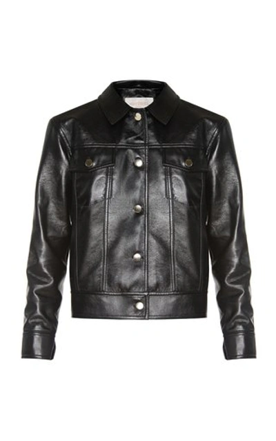 Shop Matãriel Vegan Leather Jacket In Black
