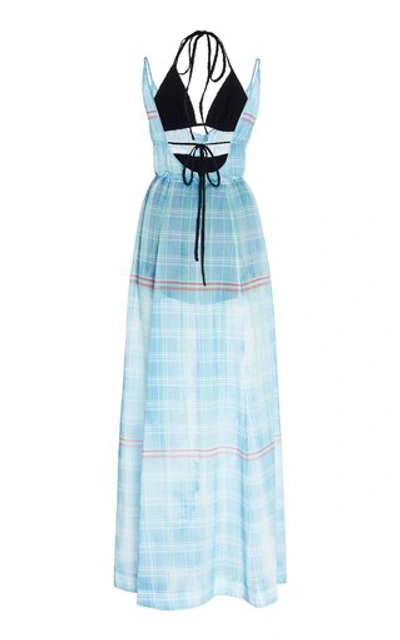 Shop Rosie Assoulin Plaid Cotton Maxi Dress