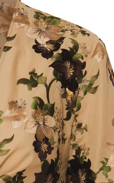 Shop Andres Otalora Women's Rosal Cotton Tie Blouse In Brown