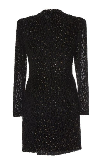 Shop A.l.c Jane Ruched Velvet Mini Dress In Black