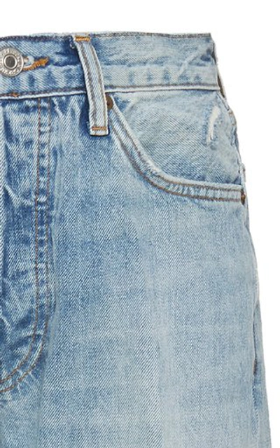 Shop Re/done Rigid High-rise Straight-leg Jeans In Light Wash