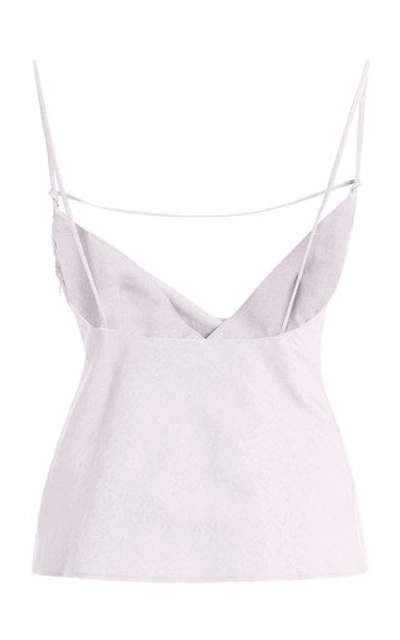 Shop Jacquemus Adour Draped Crepe Top In Grey