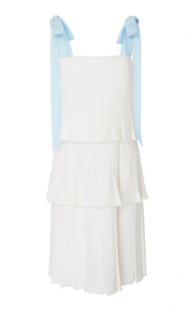 Shop Carolina Herrera Bridal Women's Hildie Pleated Dress In White
