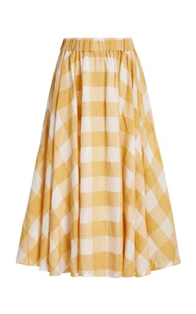 Shop Acler Women's Sutherland Checked Woven Full Midi Skirt In Plaid