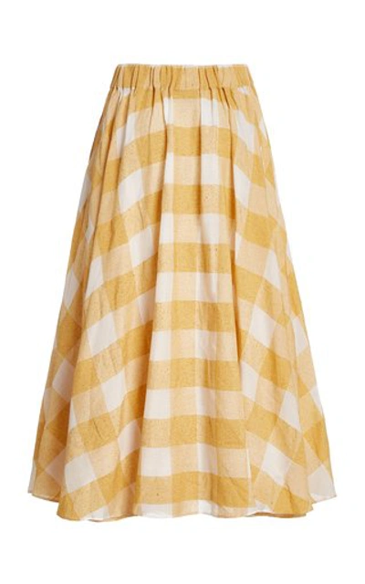 Shop Acler Women's Sutherland Checked Woven Full Midi Skirt In Plaid