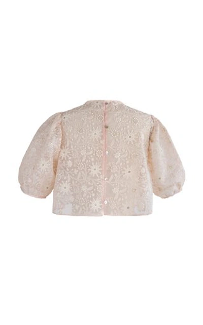 Shop Alix Of Bohemia Rina Embroidered Lace Top One Of A Kind In Pink