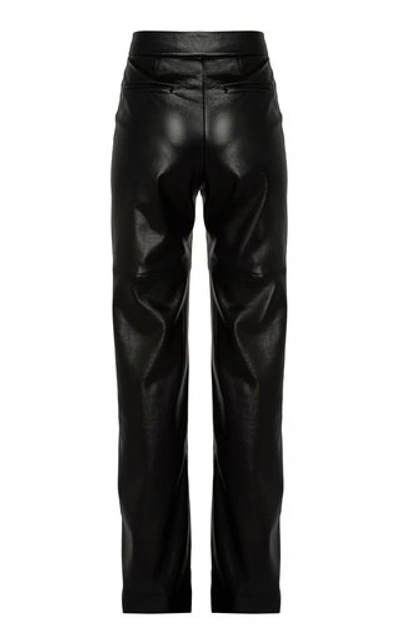 Shop Matãriel Women's Vegan Leather Wide-leg Slouch Pants In Black