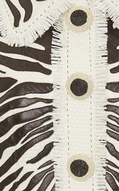 Shop Dolce & Gabbana Cropped Zebra Jacket In Animal