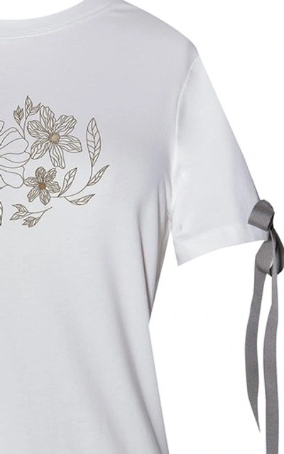 Shop Andres Otalora Lily Cotton T-shirt In White