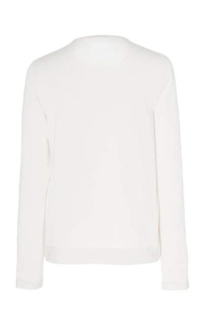 Shop Akris Cashmere And Silk-blend Ribbed Knit Sweater In Neutral