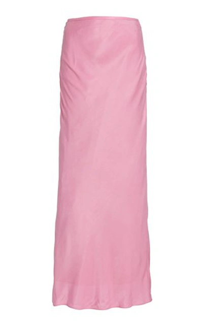 Shop Acler Women's Celcil Satin Maxi Skirt In Pink