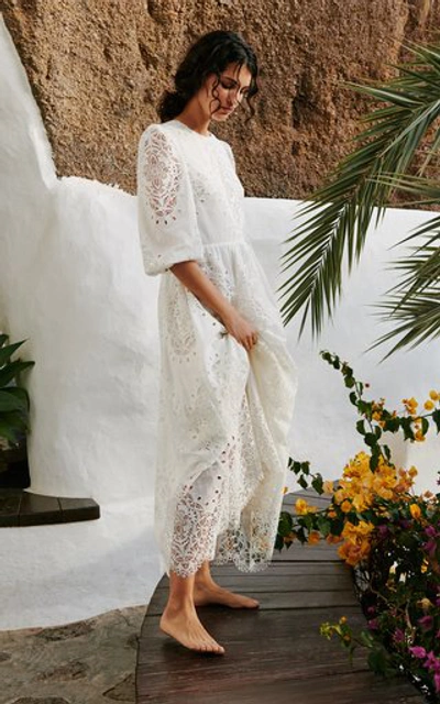 Shop Borgo De Nor Women's Constance Broderie Anglaise Maxi Dress In White