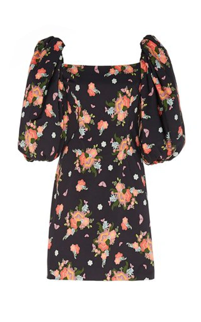 Shop Rebecca De Ravenel First Impressions Floral-print Stretch-cotton Mini Dress