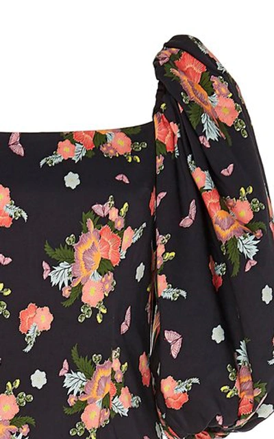 Shop Rebecca De Ravenel First Impressions Floral-print Stretch-cotton Mini Dress