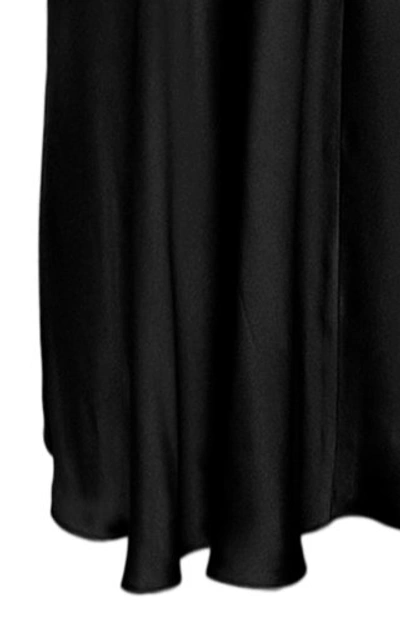 Shop Studio Amelia Women's Liquid Bias-cut Satin Slip Dress In Black,white