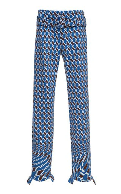 Shop Prada Pants With Belt In Print