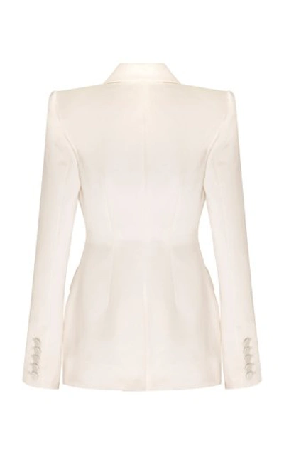 Shop Alex Perry Women's Banks  Duchess Silk Satin Blazer In White