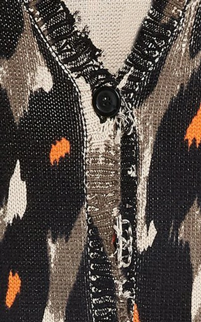 Shop R13 Long Leopard Print Cardigan In Animal