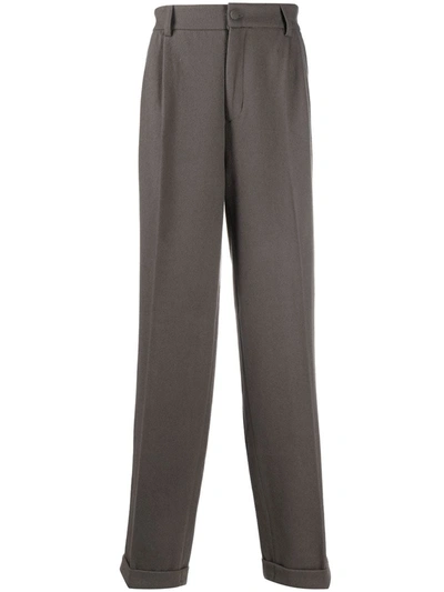 Shop Daily Paper Long Tailored Trousers In Grey
