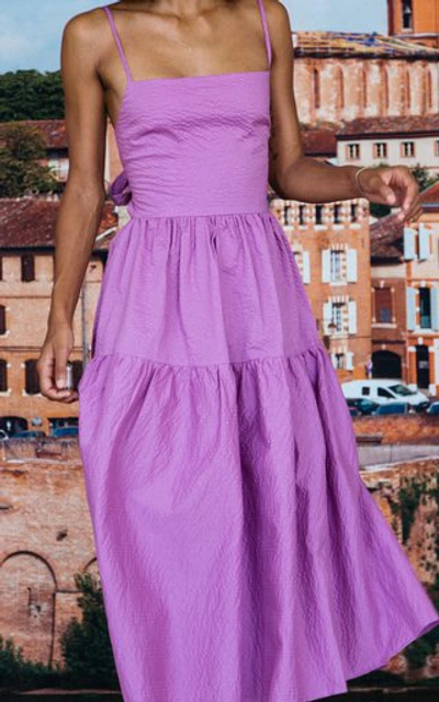 Shop Ciao Lucia Women's Gioia Open-back Midi Dress In Purple