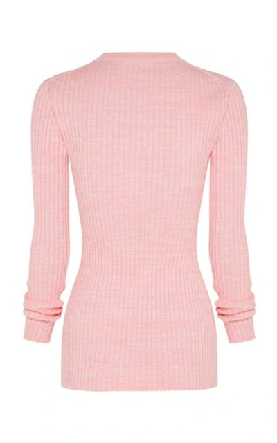 Shop Anna Quan Women's Mika Ribbed Cotton Top In Pink